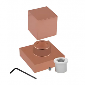 Kit acabamento com Canopla Quadrado Rose Kit acabamento com Canopla Quadrado Rose