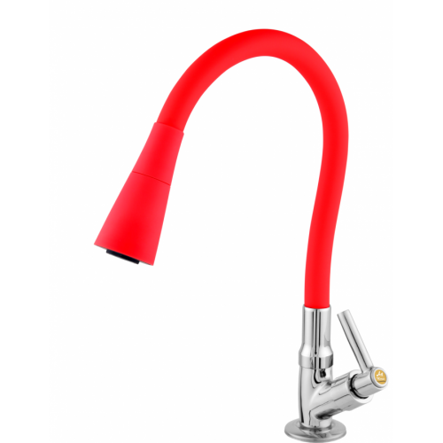 Torneira Bica Móvel Lavatório 2192 c-61 - 1/4 Volta Color Vermelho c/ Chuveiro Torneira Bica Móvel Lavatório 2192 c-61 - 1/4 Volta Color Vermelho c/ Chuveiro