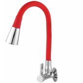 Torneira Bica Móvel Parede 2158 c-70 - 1/4 Volta Color Vermelho c/ Chuveiro Cromado Torneira Bica Móvel Parede 2158 c-70 - 1/4 Volta Color Vermelho c/ Chuveiro Cromado